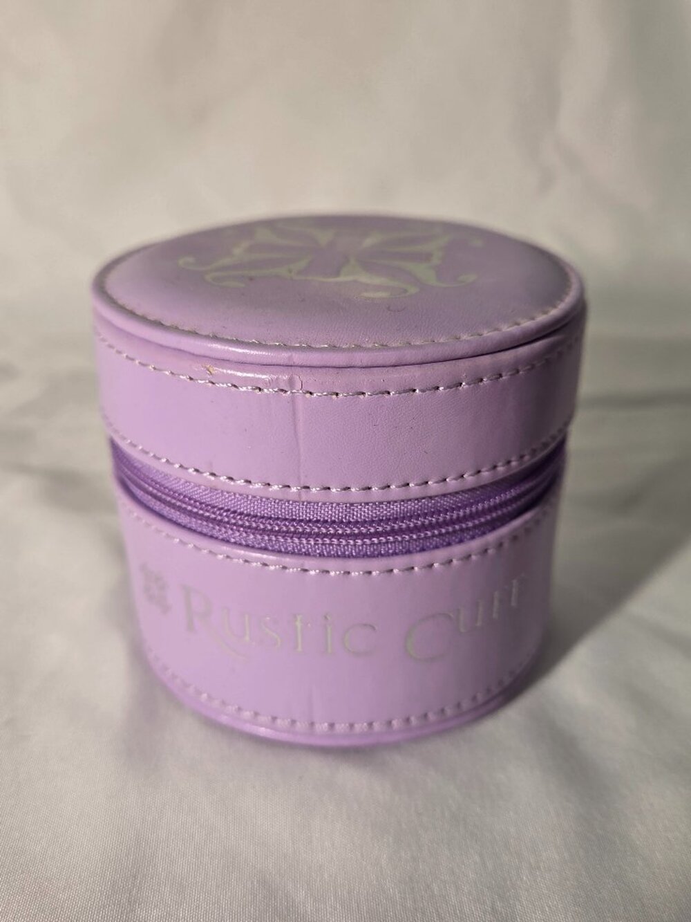 Rustic Cuff Travel Jewelry Case Lilac